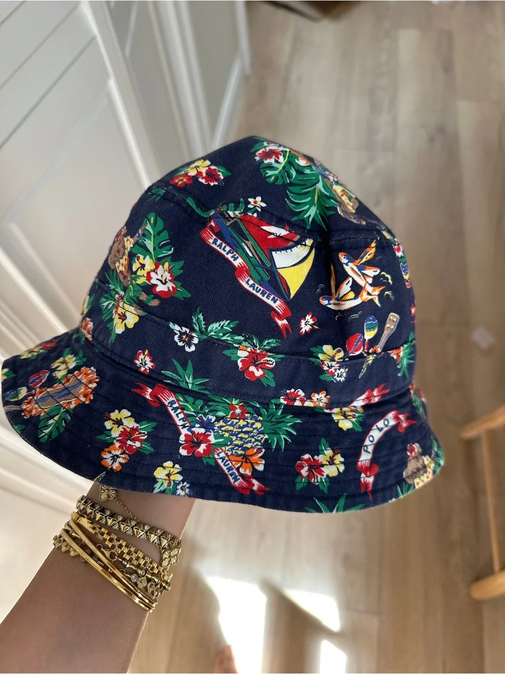 Polo by Ralph Lauren Navy Tropical Floral Bucket Hat